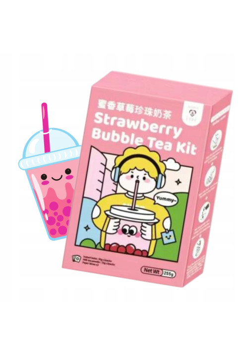 PACK PARA HACER BUBBLE TEA SABOR FRESA TOKIMEKI 255GR